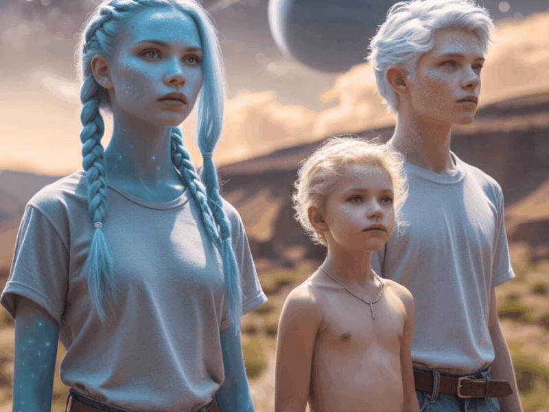 Êtes-vous un Enfant de la Matrice ou une Graine d’Étoile : des enfants beaux et fascinants avancent sous les étoiles