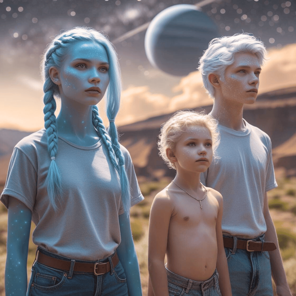 Êtes-vous un Enfant de la Matrice ou une Graine d’Étoile : des enfants beaux et fascinants avancent sous les étoiles