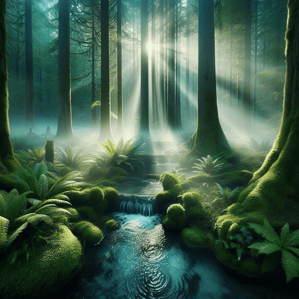 Source Sacrée – Paix Intérieure & Alignement de l’Âme : une source au milieu d'une foret