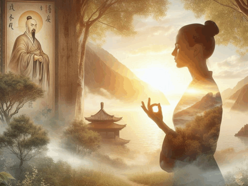 Le Qi Gong : Art Énergétique pour le Corps, l'Âme et l'Esprit : une femme pratique le Qi Gong dans la nature