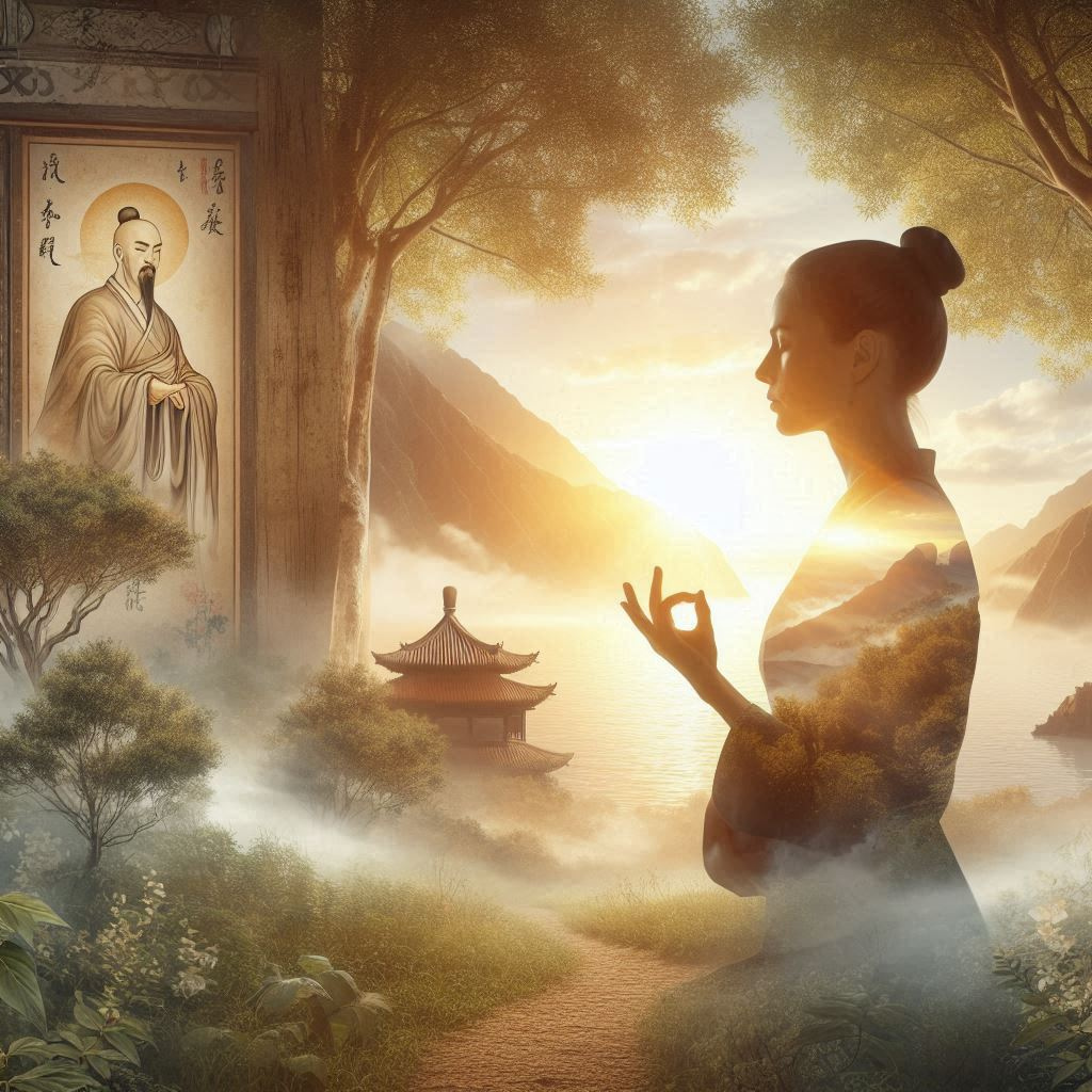 Le Qi Gong : Art Énergétique pour le Corps, l'Âme et l'Esprit : une femme pratique le Qi Gong dans la nature